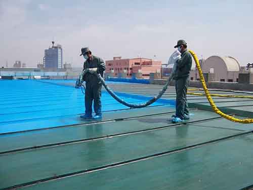 彩钢瓦屋顶双组份聚脲防水涂料施工